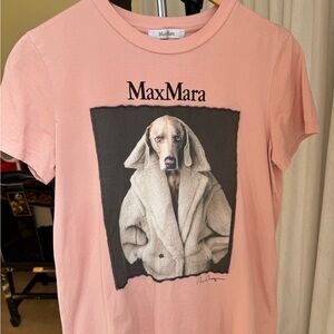 MaxMara Blush Dog Print Tee